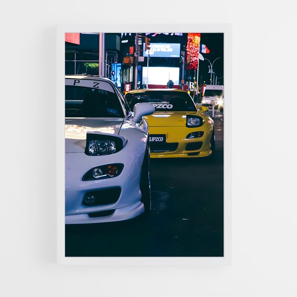 Poster Neon Drift – affiche Mazda (vue 3)
